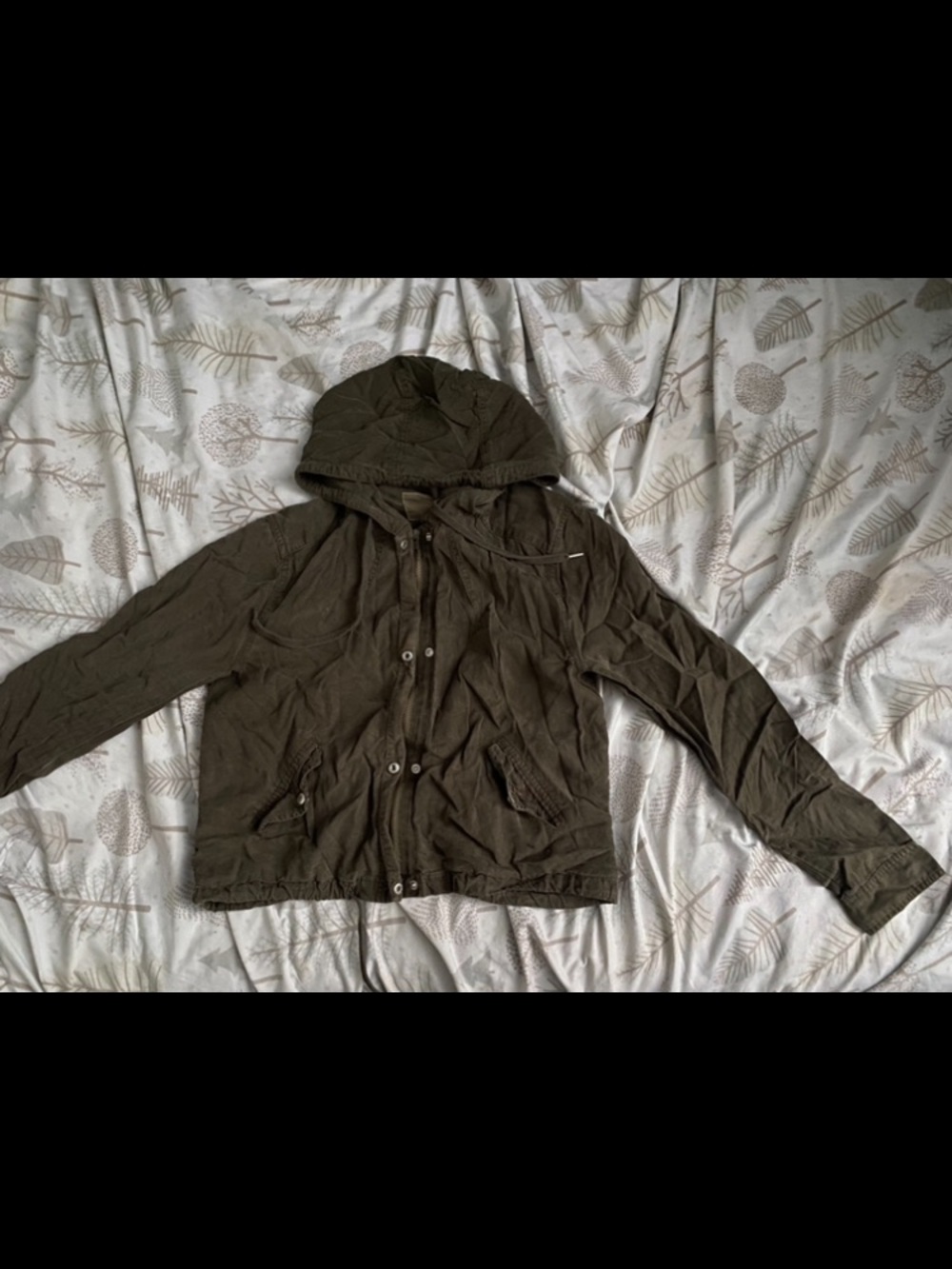 RSQ Hooded Utility Jacket in Olive